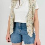 vintage light wash high waisted denim jean shorts longer inseam size 00 / 0 Blue Photo 2