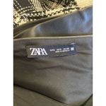 ZARA  Tweed Plaid Faux‎ Leather Pinafore Dress With Pockets Size S Photo 1