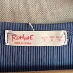 Romwe  SMALL Blue Crop Top Set of 2 Short Sleeve Shirts Photo 6