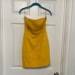 Cynthia Steffe  Yellow Strapless Mini katinka stretch Dress Photo 1