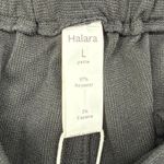 Halara  Wide Leg Petite Pants Black Elastic Waist Pleated Waffle Size L Photo 2