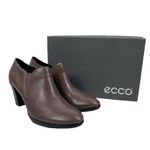 Ecco Shape 55 Plateau Stack Ankle Boots Leather Dark Brown Size 41 Photo 12