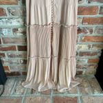 Bardot  Cream Pleat Button Detail Tank Sleeveless Maxi Dress, 8 Photo 4