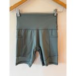 Aerie  Chill. Play. Move Activewear Pockets Mesh Biker Short Green Women's Medium Photo 1