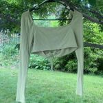 Garage  Green crop long sleeve top M Photo 3