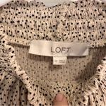 Loft  Blush Polka Dot‎ Ruffle Blouse Photo 3