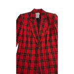 White Stag Christmas Red Plaid wool Blazer Size 6 Photo 1