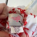Vintage Red And White Jacquard Mini Dress Size 6 Photo 5
