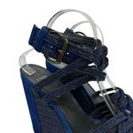 Stuart Weitzman Stuart Whitman blue suede rope espadrille wedge sandals 9 Photo 7