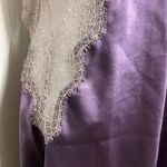 Victoria's Secret Victoria’s Secret Y2K Coquette Purple Satin Lace Halter Nightie Photo 5