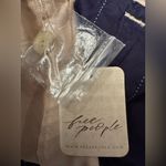 Free People Hannah Sporty Mini Skirt Women’s Beige & Navy Blue Pleated Size XS Photo 6