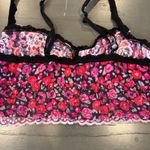 Hanky Panky  Pink & Red Floral Roses Lace Bralette Photo 4