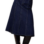 Banana Republic NWT  PIA DENIM MIDI SKIRT Dark‎ Button Fly Womens 18 Photo 0