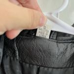 VTG 80s John Weitz Petite Black Leather Coat Goth Y2K Punk Size L Photo 4