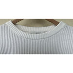 Milly  White Ribbed Knit Bell Sleeve Sweater Pullover Crewneck Women’s Petite S Photo 1