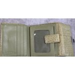 Ralph Lauren Ralph Lauren Leather Card Accordian Wallet Embossed Faux Croc Green 4"x 4" Photo 4