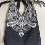 Athleta  Women's Tankini Top Paisley Bandana Print Size 36B / 34C Underwire Photo 0