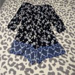 American Rag  Black and Blue Floral Romper Photo 1