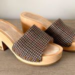 Veronica Beard  Hannalee Wood Platform Sandal in Multi Houndstooth- Size 8 Photo 2