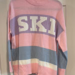 NWT Sincerely Jules‎ Pastel SKI Crew Neck Sweater Photo 0
