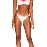 L*Space Lala Bikini Top Ribbed Cream Guava Golden Hour M NWT White Size M Photo 9