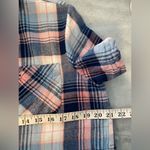 Old Navy Size M Navy Pink Plaid Cotton Flannel Short Sleeve Button Pajama Top Photo 6