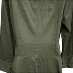 VTG Barbies Long Sleeve Button Up Tunic Top Military Green Women’s S/M Minidress Photo 5