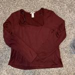 H&M  Top Burgundy Long Sleeve Photo 0