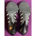 Gianni Bini  Women's Black And White Open Toe Heels, Size 9.5 Photo 7