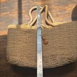 Natural Woven Tote Bag great for the beach Tan Photo 5
