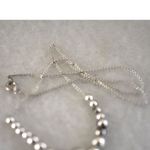 Source Unknown Vintage Exciting Silver Tone Delicate Link Chain Graduated Beads Choker Necklace Photo 2
