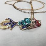 Anthropologie  Tropical Jewel Fish Chain Necklace Photo 5