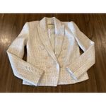 L'Agence  Brooke Double Brested Crop boucle Blazer in ivory ecru tweed style 0 Photo 1