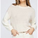 Gentle Fawn  SoHo TriTone Colorblock Pullover Sweater Tan Cream Small Photo 0