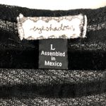 Eyeshadow Black Striped Sheer Burnout Tank Top L Photo 7