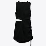 ZARA Dress Little Black Mini Cut Out Photo 5
