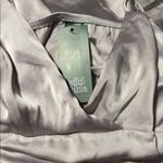 Wild Fable NWT satin size M asymmetrical a-line dress. Zip side. Lined. Gray Photo 5