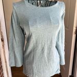J. Jill Light Blue Women's Sweatshirt 100% cotton long sleeve 3/4 Photo 3