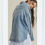 Pilcro  Slouchy Trucker Denim Jacket Boho Grunge Oversized Size Small Photo 5