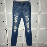 PacSun Perfect Fit Medium Indigo Wash Distressed/ Destroyed Jeggings Size 25 Photo 3