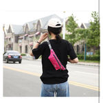 NEW Running Waist Pack Bag Sport Phone Belt UltraThin Waterproof Mini Fanny Pack Blue Photo 1