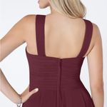 Azazie Red Asymmetrical Pleated Maxi Gown Photo 4