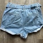 Garage  Paperbag Waist Shorts Tie Belt Rolled Hem Mid Wash Side PocketsSize 13 Photo 1