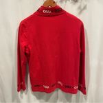Vintage OSU Ohio State red zip front embroidered logo sweatshirt cardigan Size M Photo 2