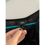 Mossimo Top Womens Large Black Y2K Fairy Grunge Boho Sheer Blouse Paisley Floral Photo 2