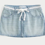Hollister  Jean skirt with bow Photo 0