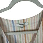 Madewell Linen Blend Clara Midi Dress Plaid Pockets Cottagecore Womens Small Photo 5