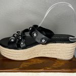Marc Fisher Jalyn Platform Espadrille Sandals Black With Studs Size 8.5 Photo 5