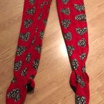 Valentine’s Leopard Heart Pajamas Onesie Longhorns size small Red Photo 2