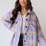 Princess Polly NWT Keelee Purple Plaid Oversized Jacket- Size Small/Medium Photo 0